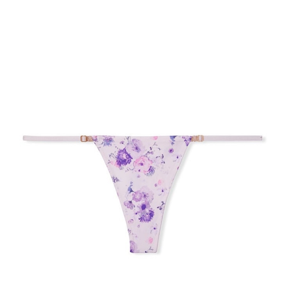 VS Love Cloud Adjustable String Thong Panty in Floral Meadow